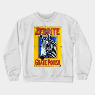 Zebrite, vintage enamel advertising Crewneck Sweatshirt